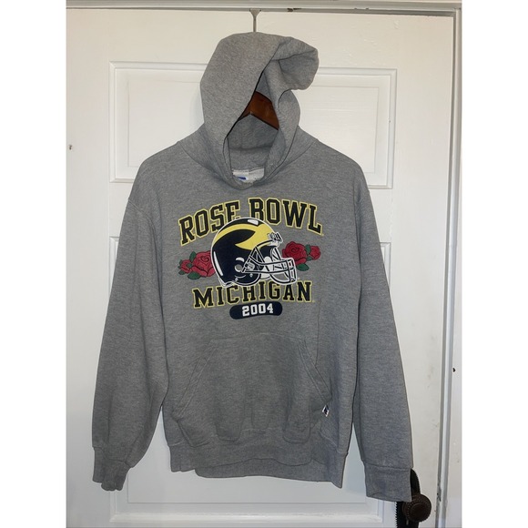 Vintage Russel Athletic Michigan 2004 Rose Bowl Grey Sweatshirt Small - Picture 1 of 6